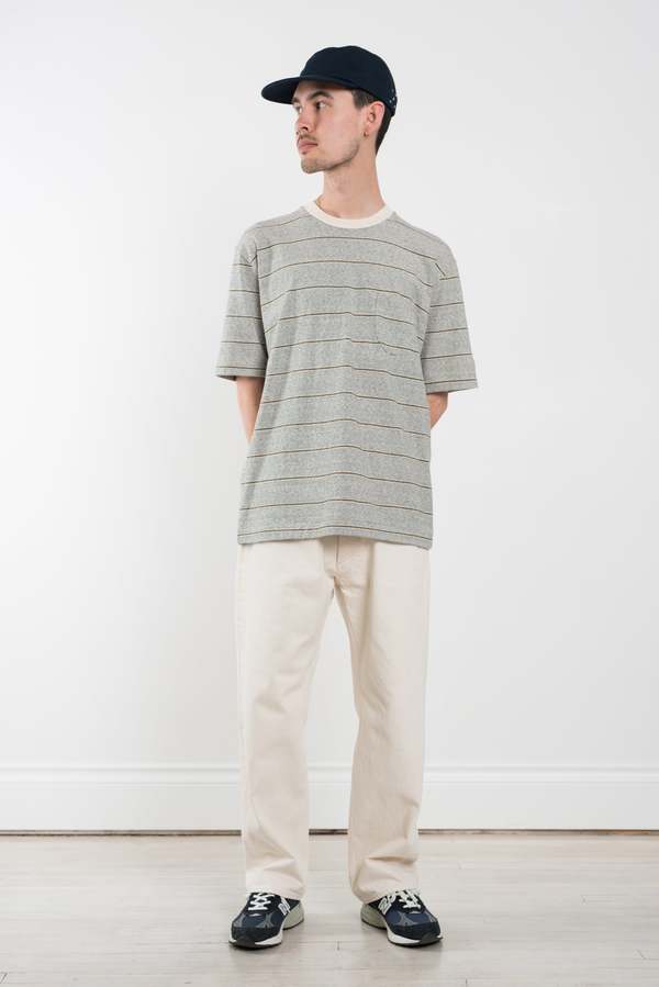 ENDS and MEANS Pocket Tee - Natural Stripe | Garmentory