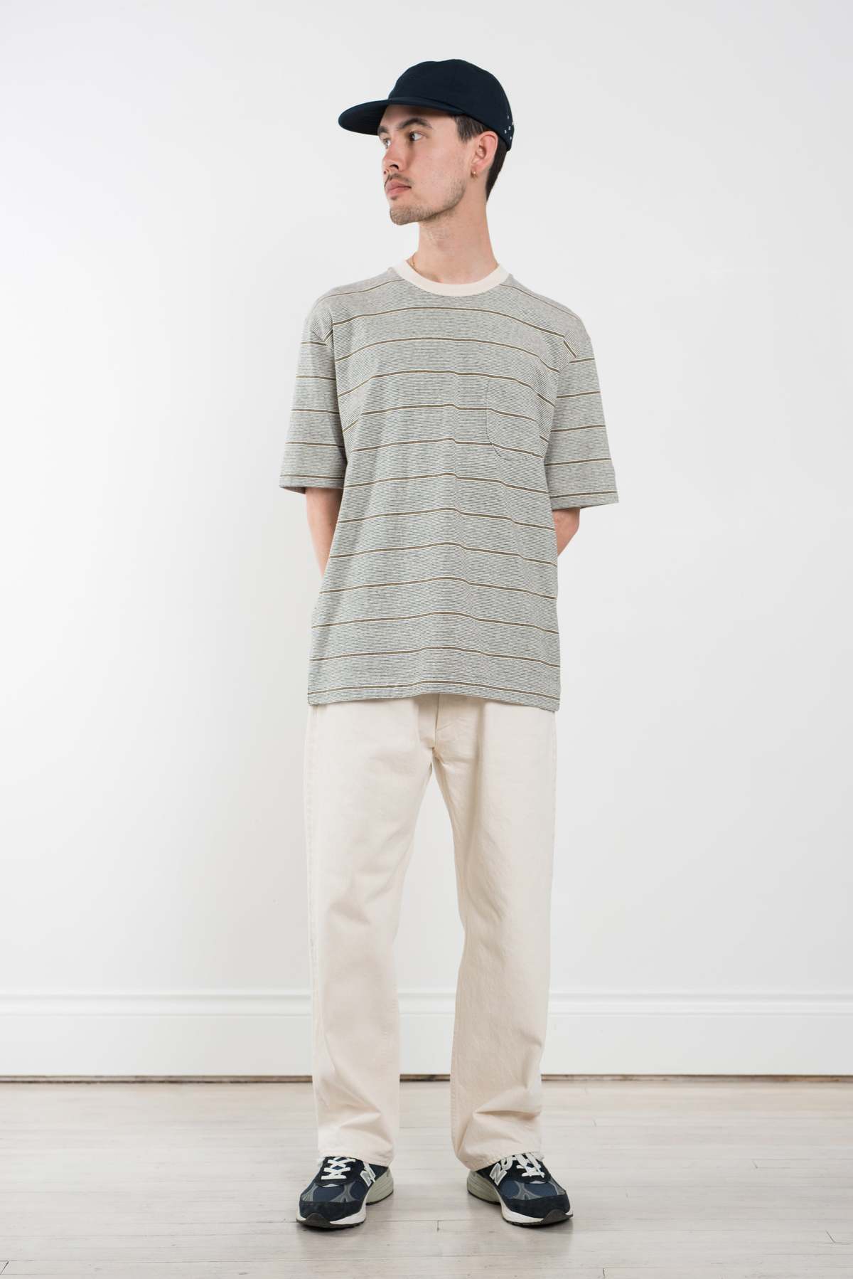 トップス ENDS and MEANS Pocket L/S Tee Porridge S ENDS and MEANS】2025SS Long Sleeve TEE - Porridge -