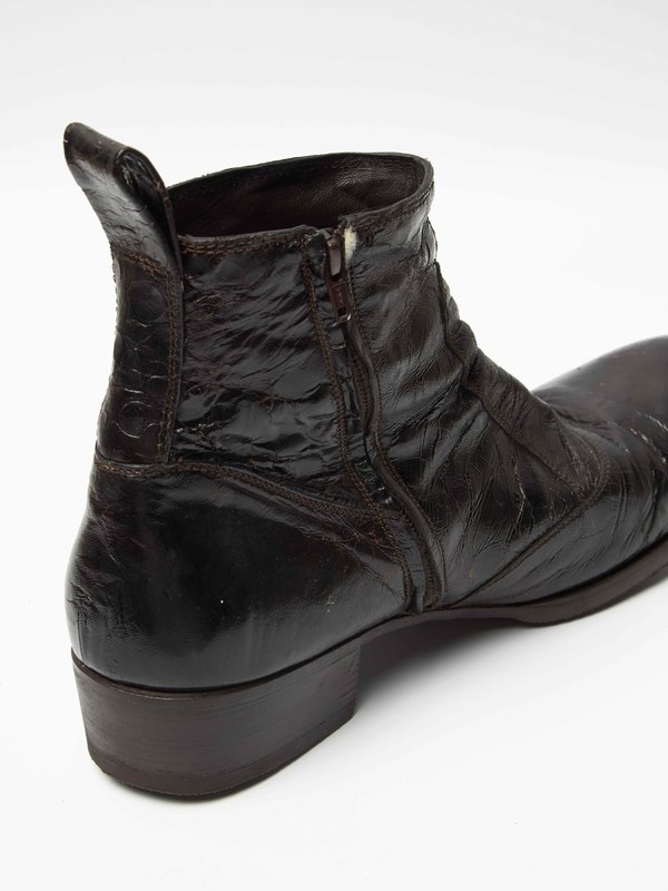 Pre-Loved] Gianni Barbato Side Zipped Folded Leather Detailed