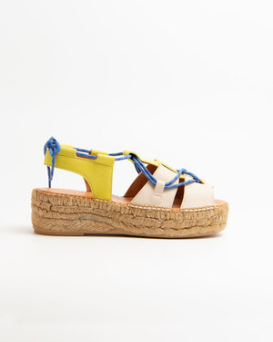 NAGUISA SARTORIA ESPADRILLES - ECRU / LIME | Garmentory
