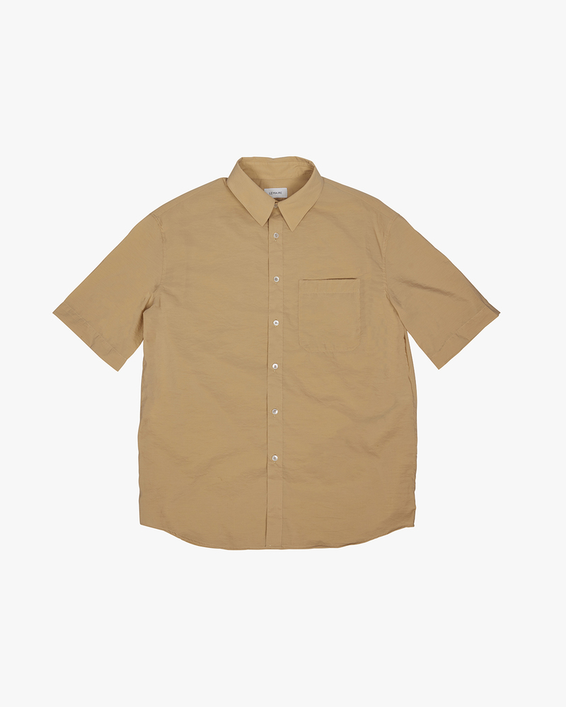 Lemaire Regular Collar SS Shirt - Brown | Garmentory