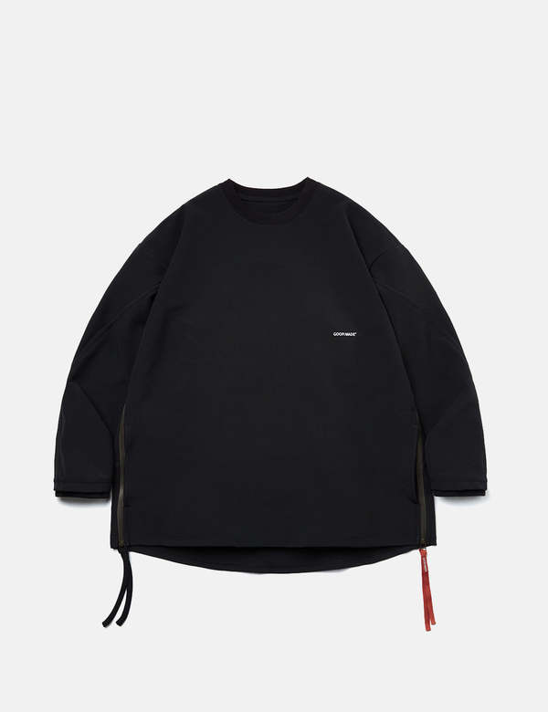GOOPiMADE LWN-01 Fixation Logo wide Sweatshirt - Black | Garmentory