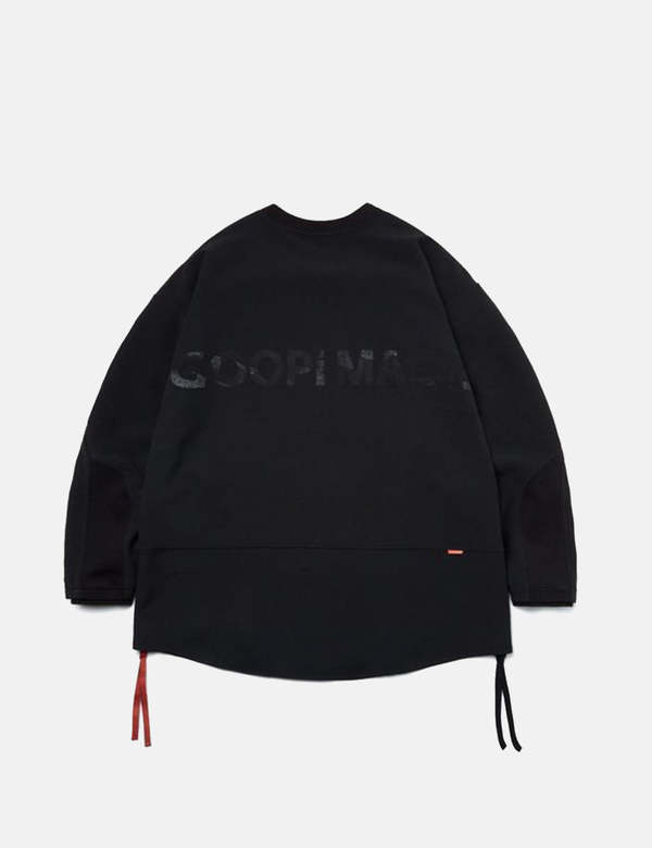 GOOPiMADE LWN-01 Fixation Logo wide Sweatshirt - Black | Garmentory