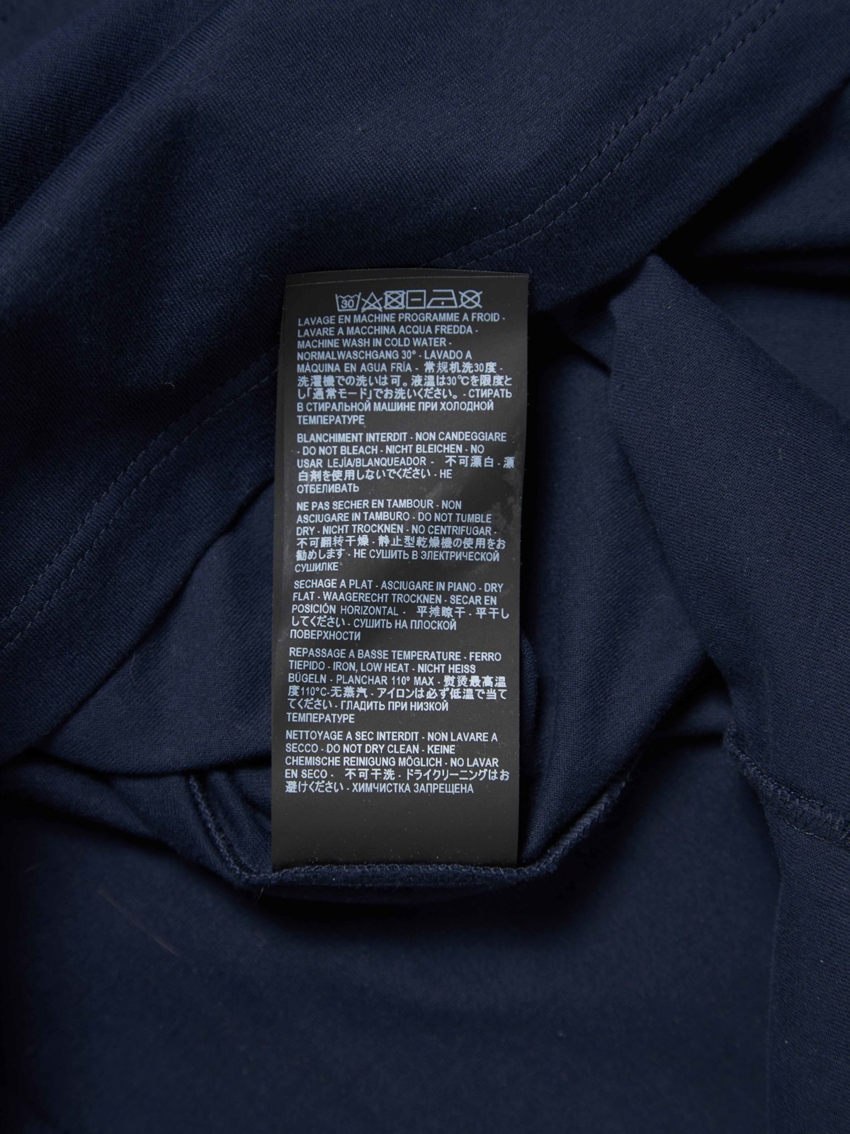 Saint Laurent Paris M Logo Cotton T-shirt - Navy | Garmentory