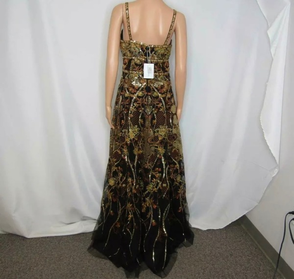 Marchesa Notte Sleeveless V-Neck Sequin | Garmentory