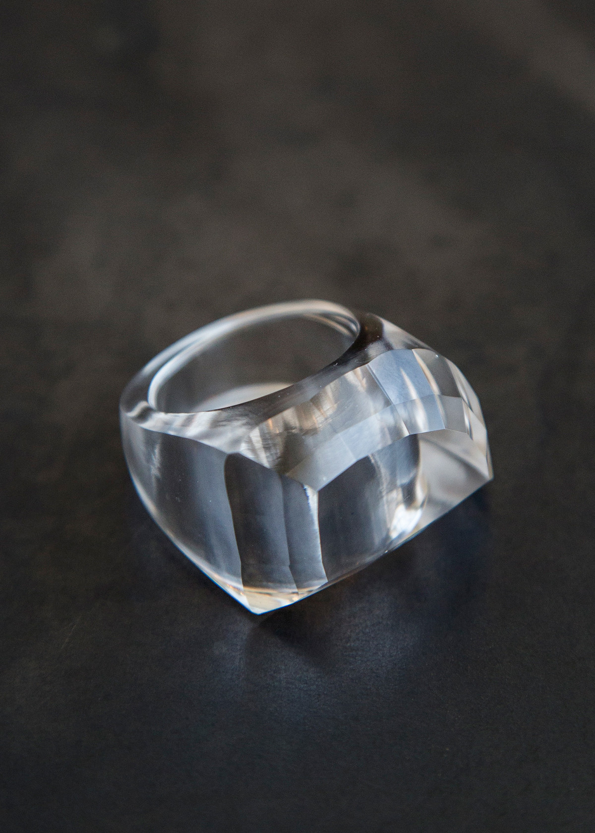 Kathleen Whitaker Rock Ring Quartz Gemstone - Image 1 of 4
