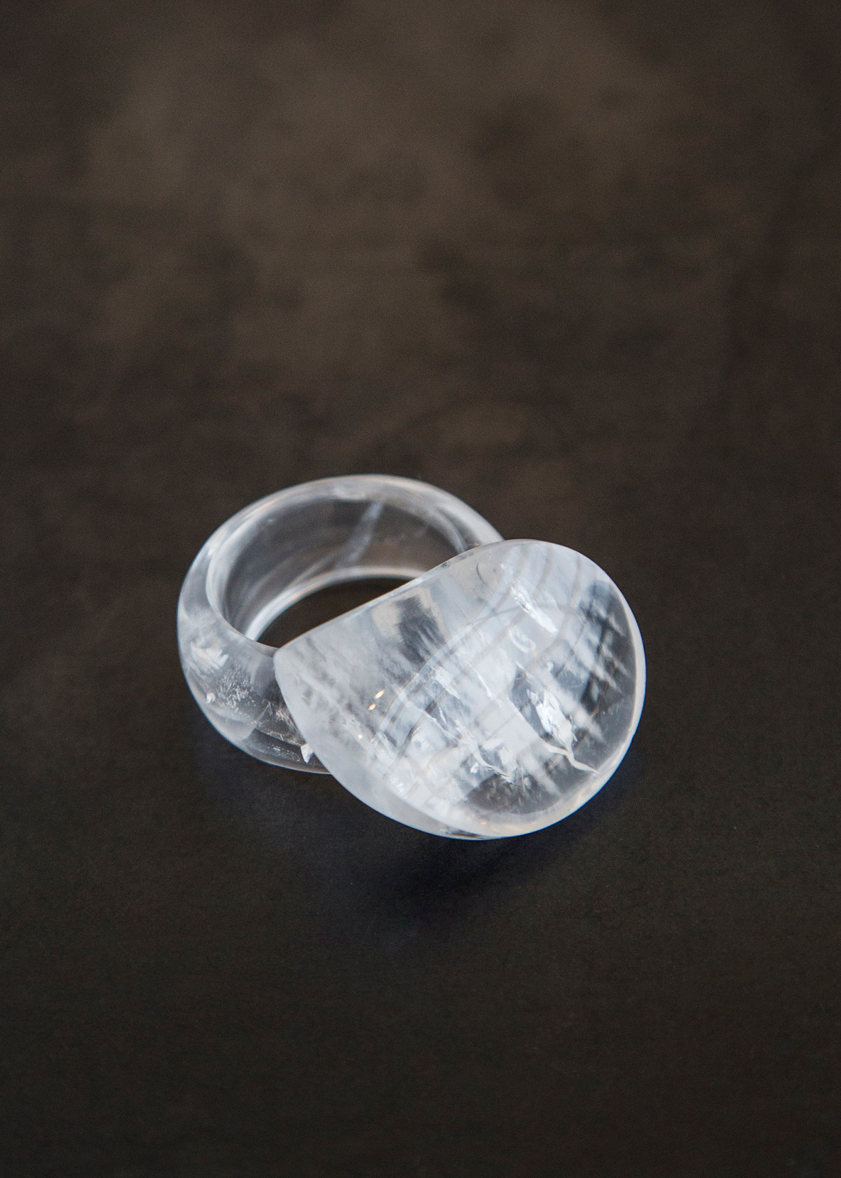 Kathleen Whitaker Rock Ring Rutilated Clear Quartz - Image 1 of 3