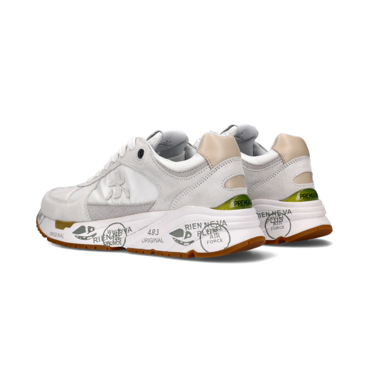 スニーカー PREMIATA Women Sneakers MASED5661 WHITE PREMIATA Sneakers MASED 5661 women's leather gray