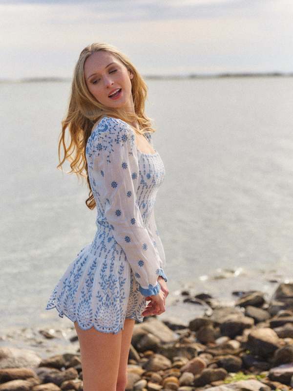 jayce mini dress LoveShackFancy Jayce Mini Dress - Ivory Shores