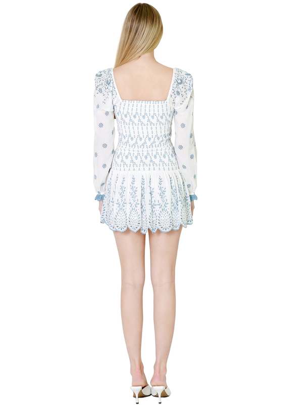 LoveShackFancy Jayce Mini Dress - Ivory Shores | Garmentory