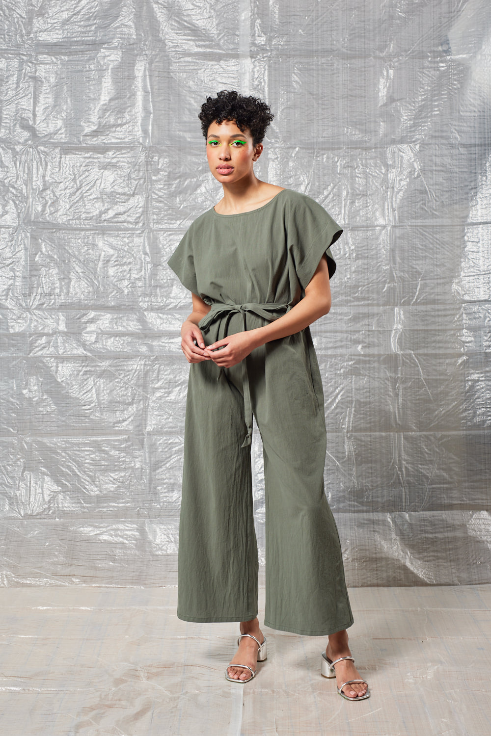 Devlyn Van Loon Tie Back Jumpsuit Sage Garmentory