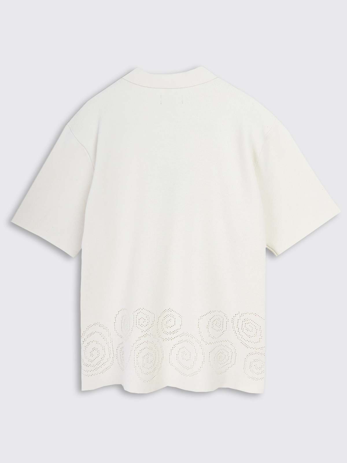 トップス STUSSY PERFORATED SWIRL KNIT SHIRT Stussy Perforated Swirl Knit Shirt - Natural | Garmentory