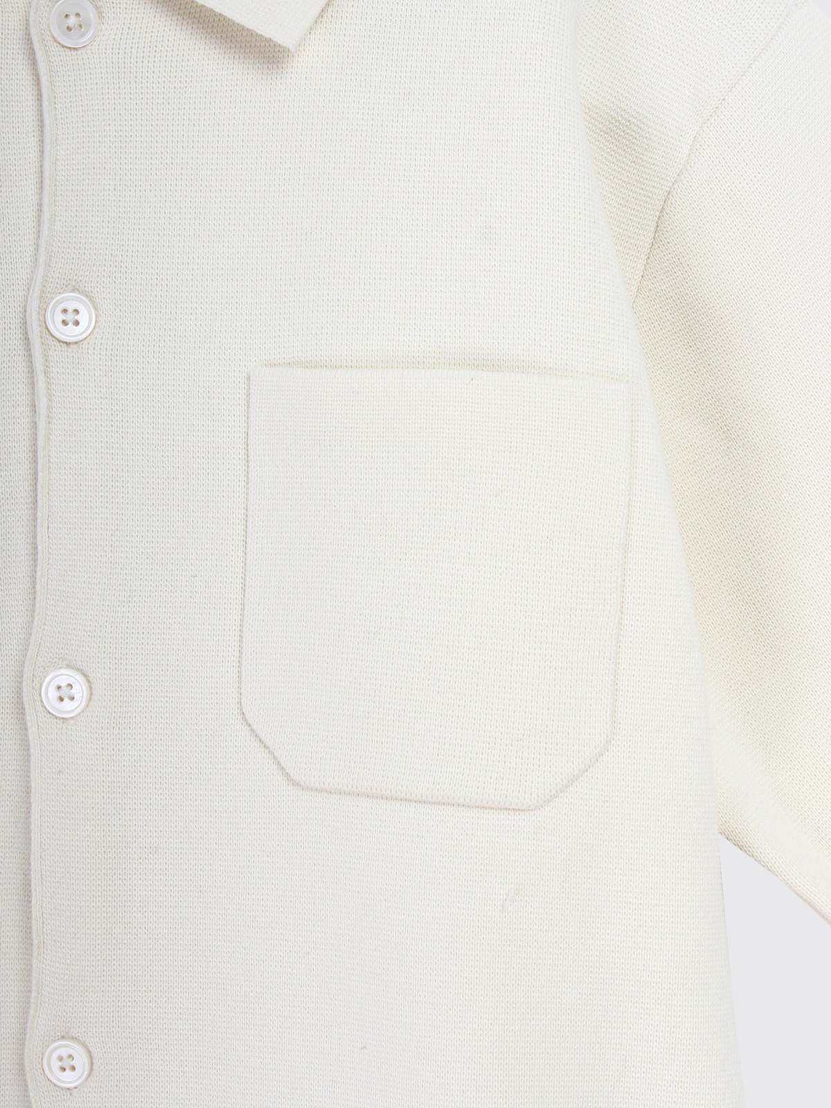 Stussy Perforated Swirl Knit Shirt - Natural | Garmentory