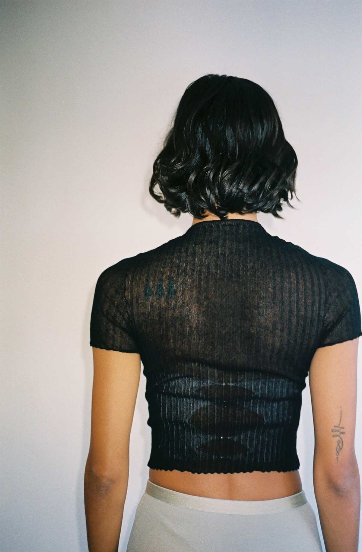 Standard Issue Tulle Baby Tee Black Garmentory