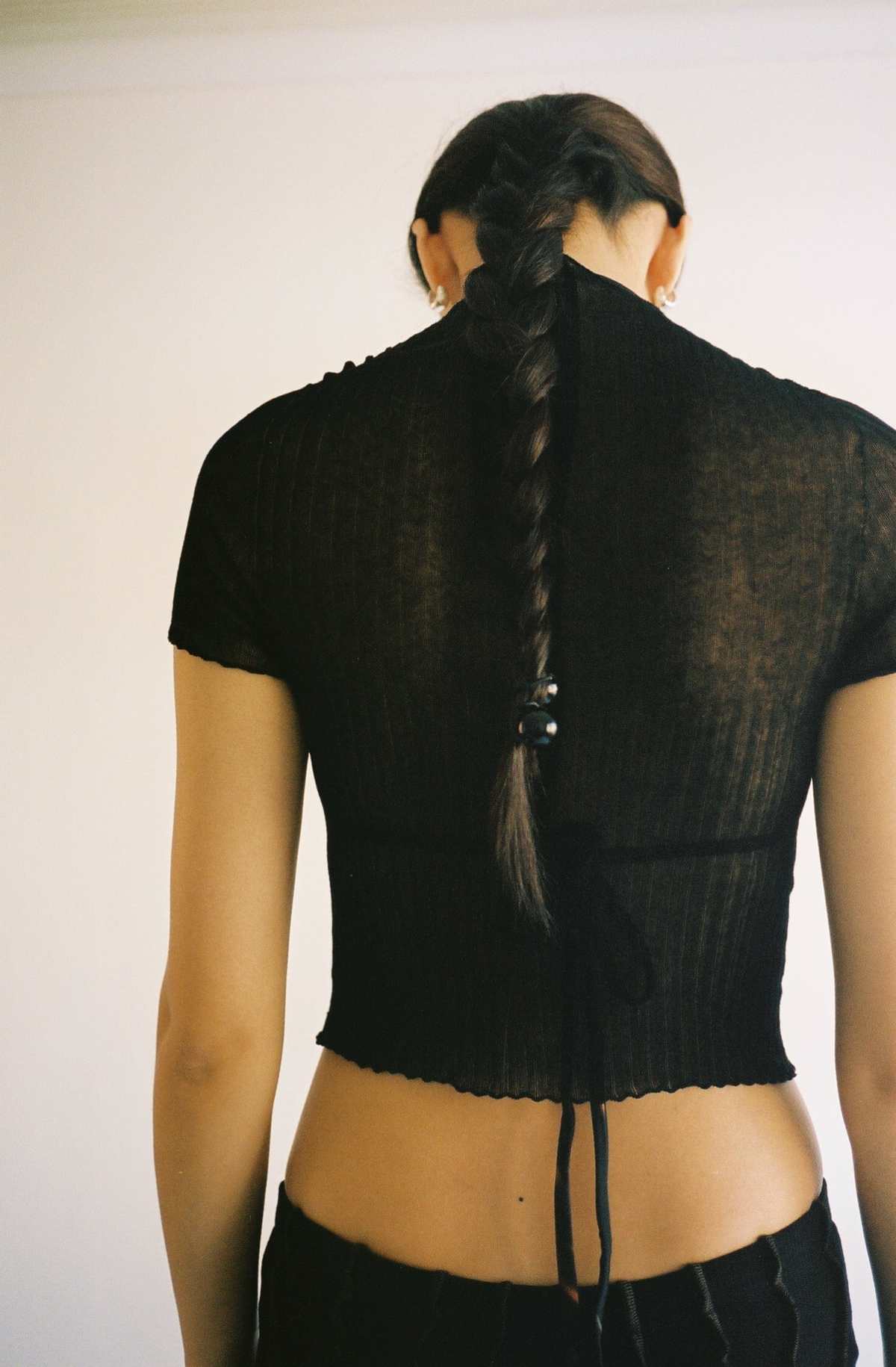 Standard Issue Tulle Baby Tee Black Garmentory