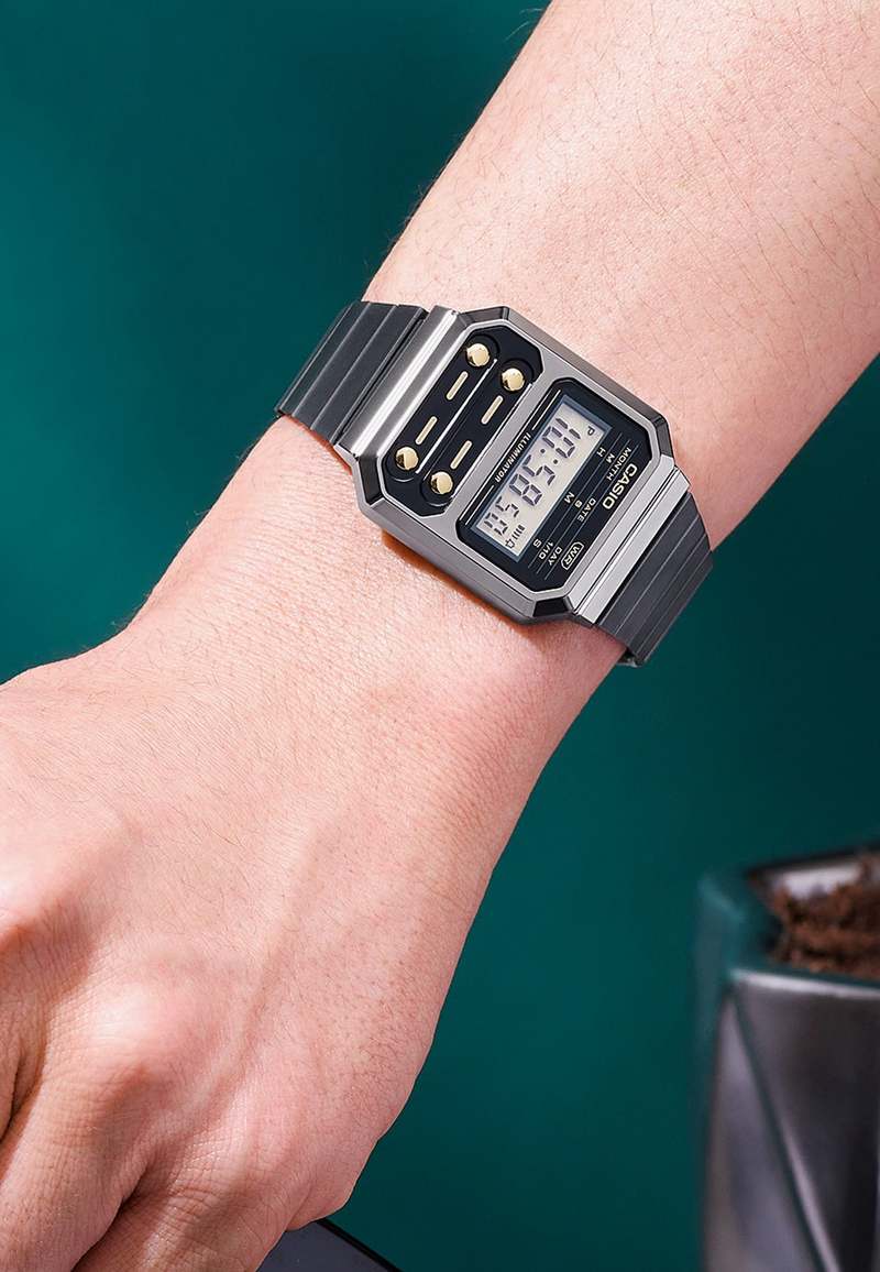 Casio Vintage A100WEGG-1A2 Digital Watch - grey ion/black | Garmentory