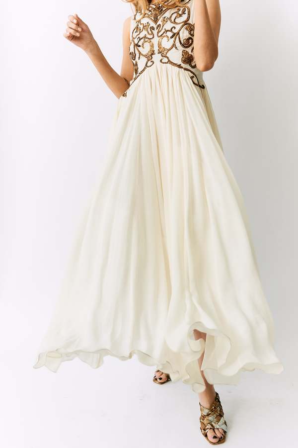 green emerald velvet dress Floral Embroidered Strapless Gown  Samant Chauhan