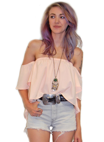5TWO3 Bardot Top Peach 5TWO3 Bardot Top Peach