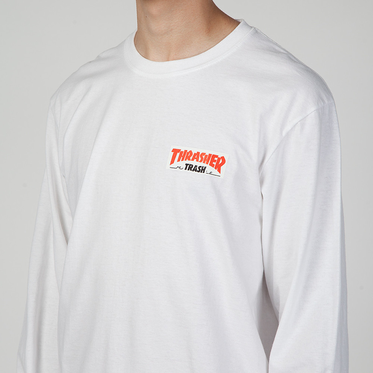 FUCKING AWESOME X THRASHER TRASH ME LONG SLEEVE T-SHIRT - WHITE 