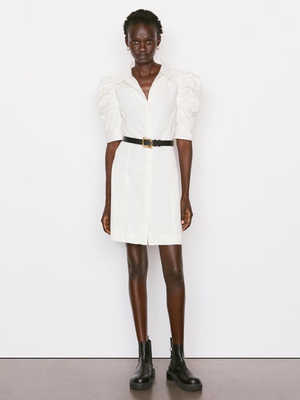 FRAME Denim Gillian Dress - Ecru | Garmentory