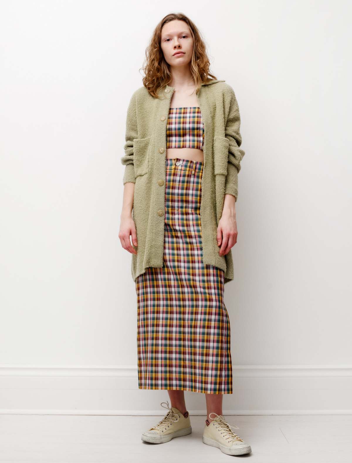 AURALEE COTTON LINEN KNIT CARDIGAN サイズ4 中古・古着通販】AURALEE (オーラリー) COTTON LINEN CUT SHAGGY KNIT