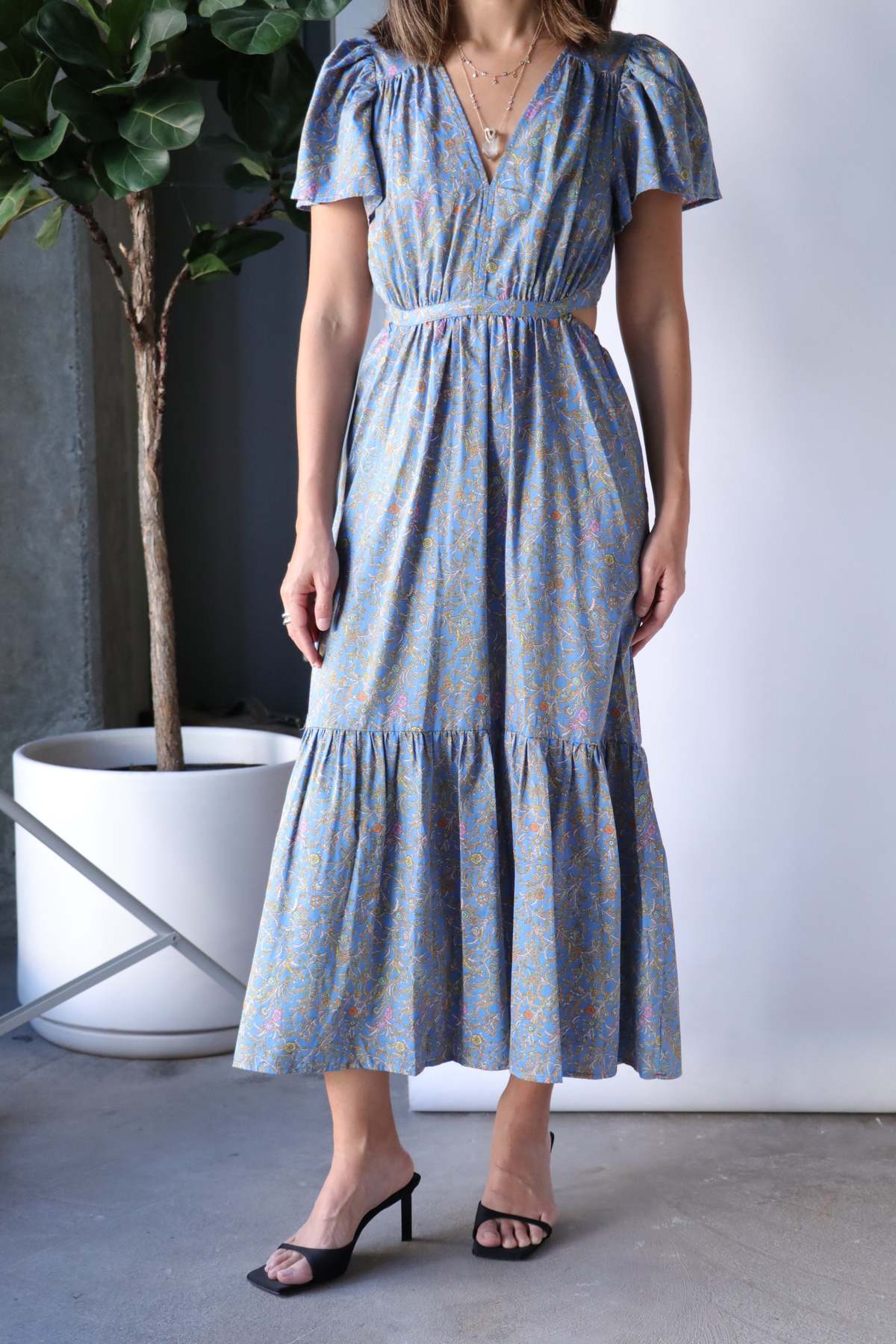 knee length dresses for ladies Tencel Gabrielle Midi Dress – Sozy main image 0