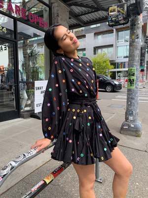 Rhode Resort Ella Dress - Black Mirror | Garmentory