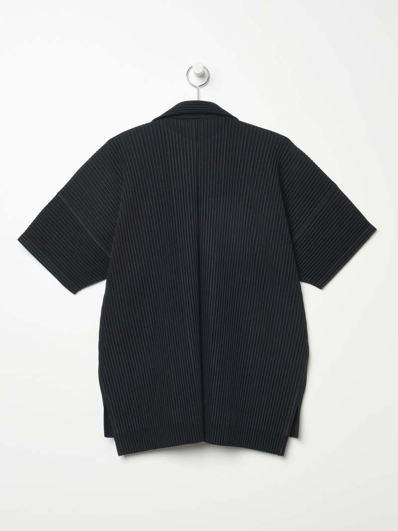 【美品】【HOMME PLISSE】半袖シャツ HOMME PLISSE ISSEY MIYAKE MC APRIL HP26JJ122 top - BLACK_15
