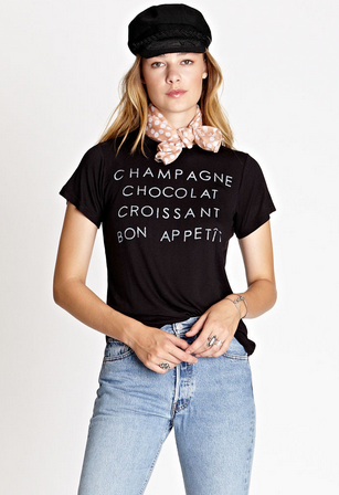 DAYDREAMER LA Champagne Chocolate Tee - Black DAYDREAMER LA Champagne Chocolate Tee - Black
