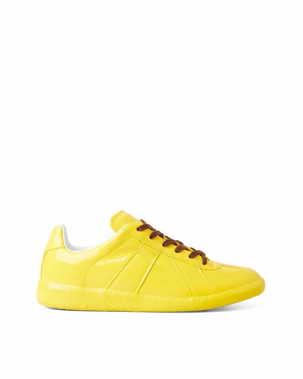 Maison Margiela Replica Patent Leather Sneakers - Yellow | Garmentory
