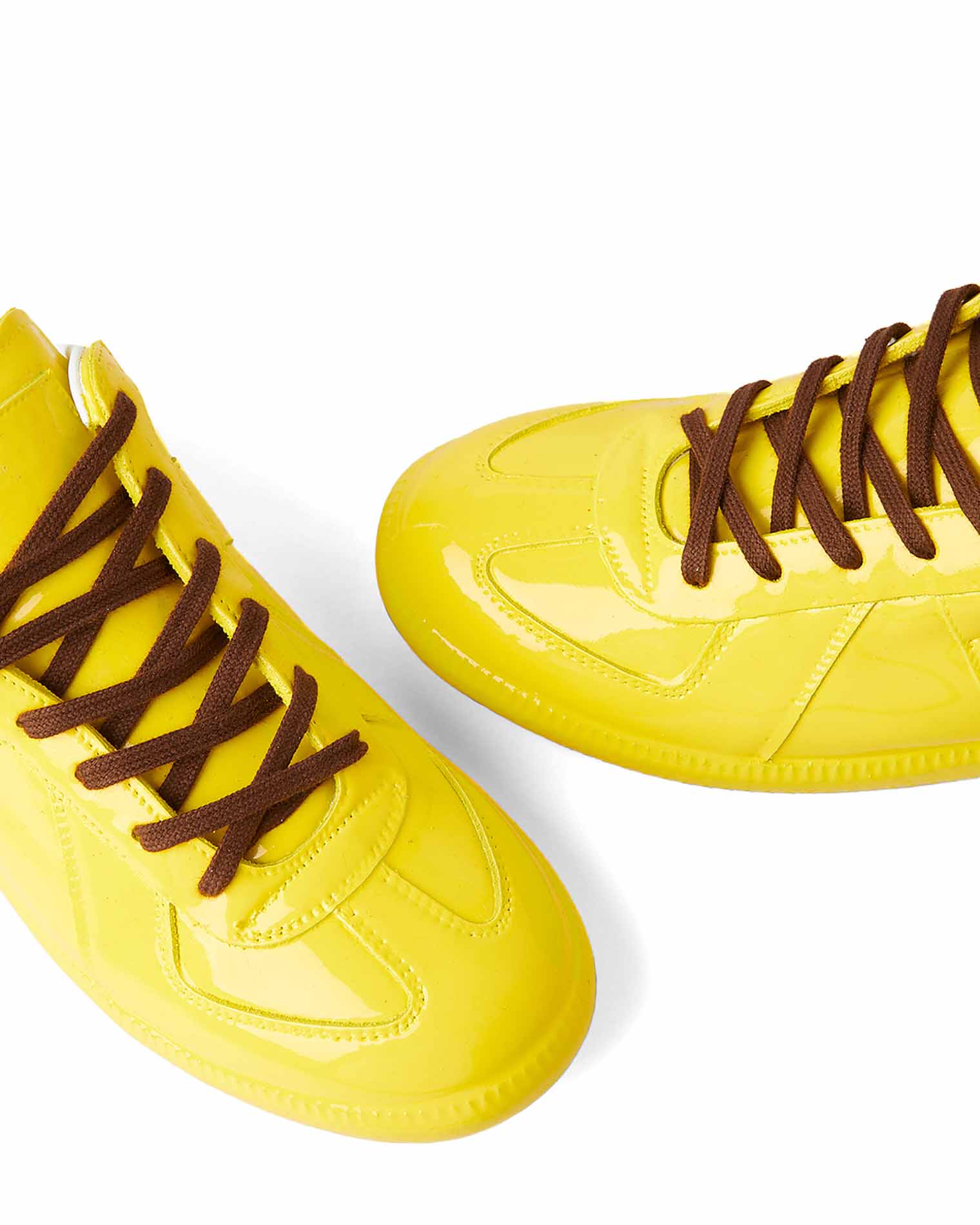 Maison Margiela Replica Patent Leather Sneakers - Yellow | Garmentory