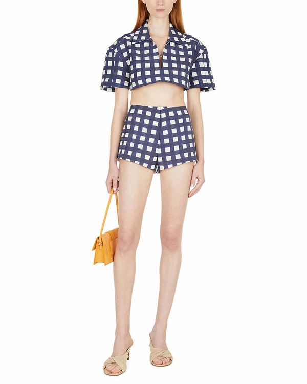 Jacquemus Le Limao Shorts blue/white Garmentory