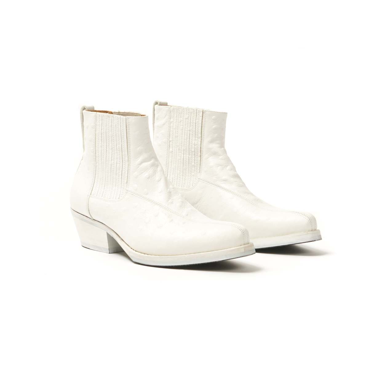 Our Legacy ABSTRACT GATOR BOOT - FAUXSTRICH WHITE LEATHER | Garmentory
