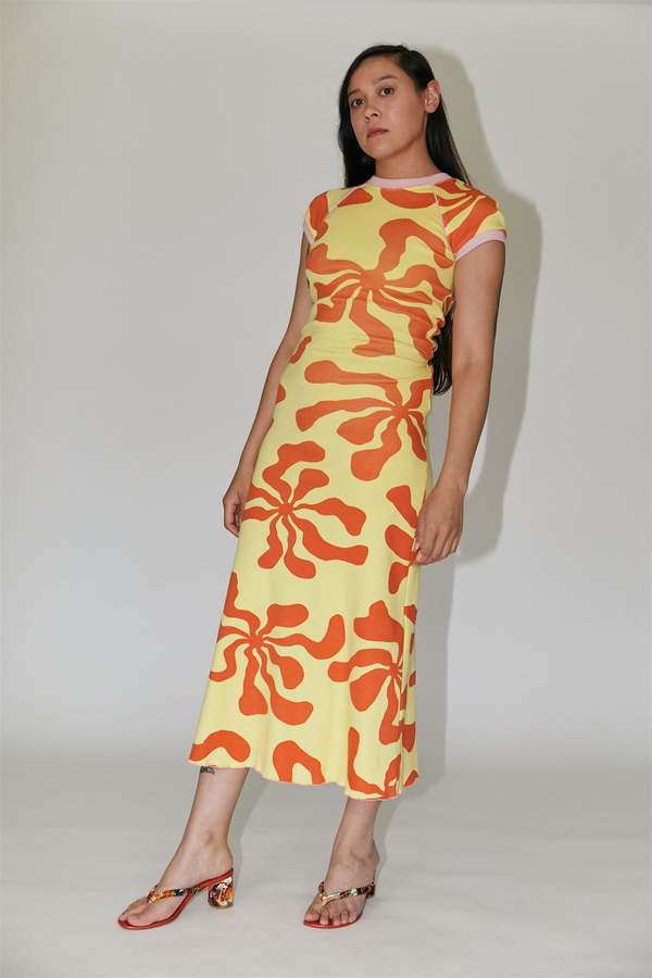 tequila sunrise dress Tequila Sunrise Dress Yellow/Pink Ombre / L