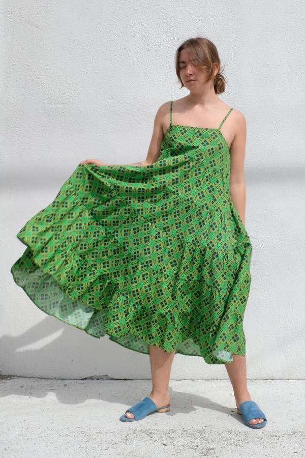 green emerald velvet dress Mac Duggal V-Neck Ruffle Front Floral Print Chiffon A-Line Gown, Womens, 2, Green Multi main image 1