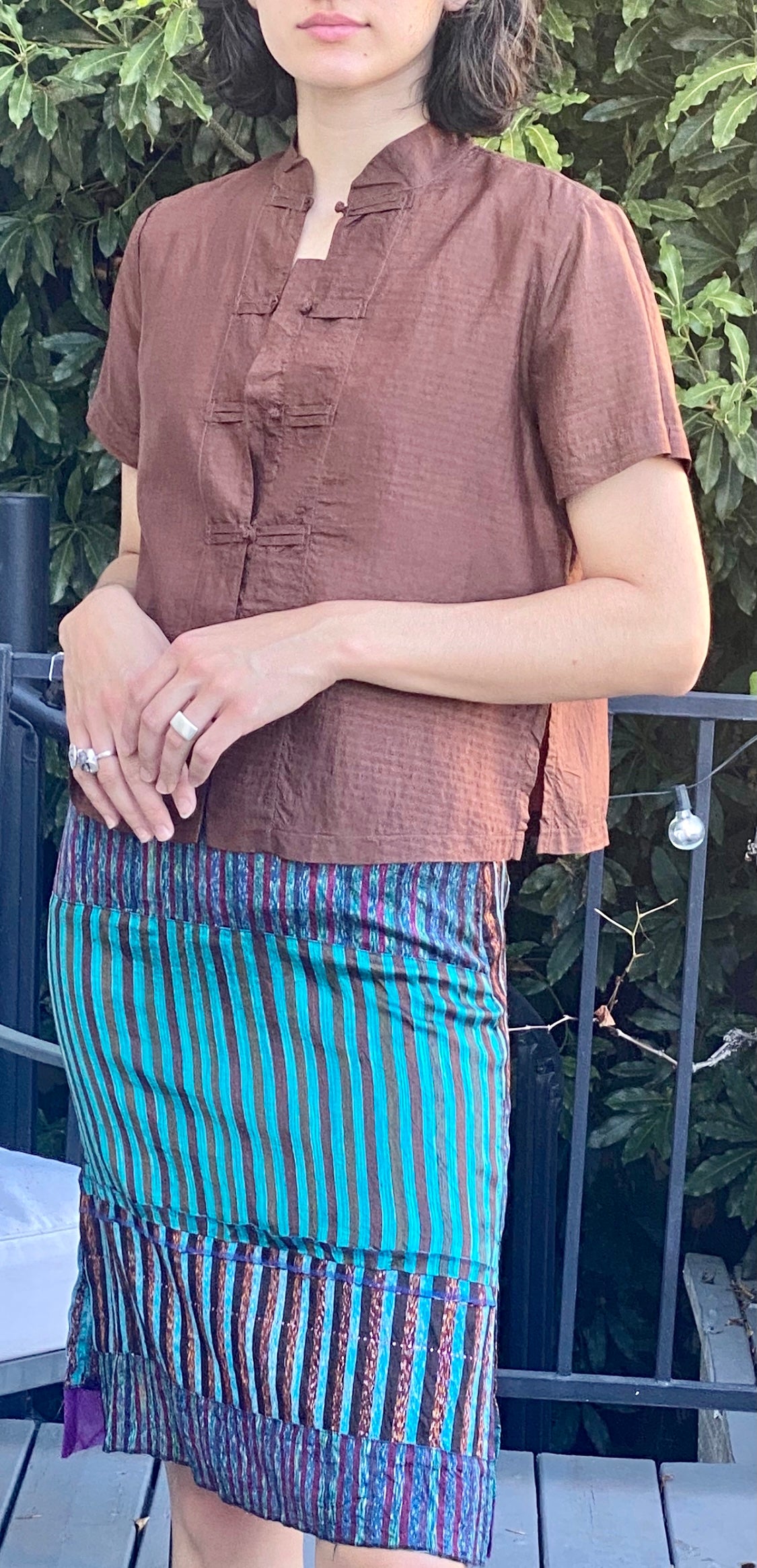 Vintage Dosa Silk Skirt - Stripe | Garmentory