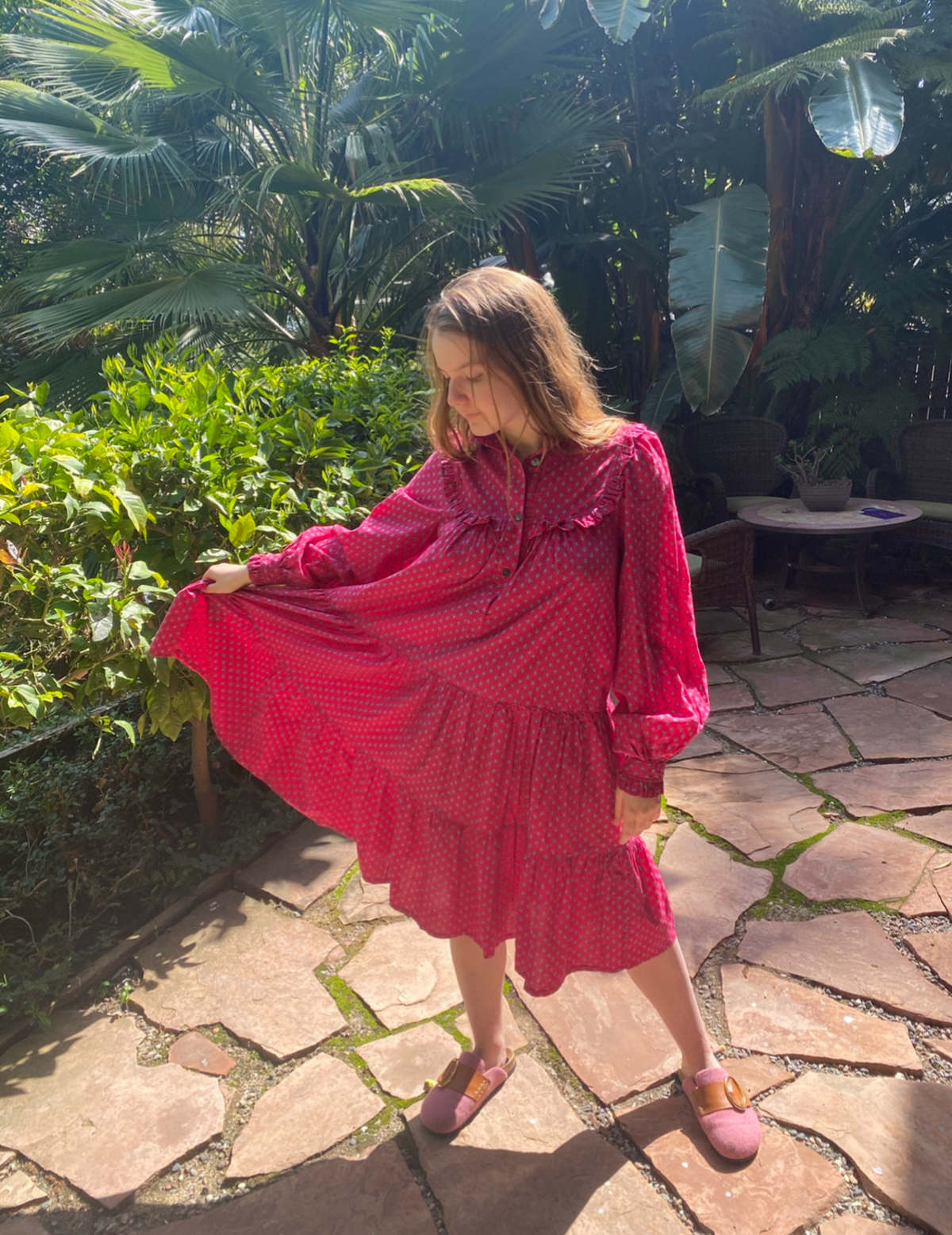 KC Vintage Laura Ashley Red Prairie Dress on Garmentory