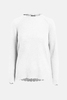 Women's Minnie Rose Frayed Edge Crewneck Sweater - White - Thumbnail 1
