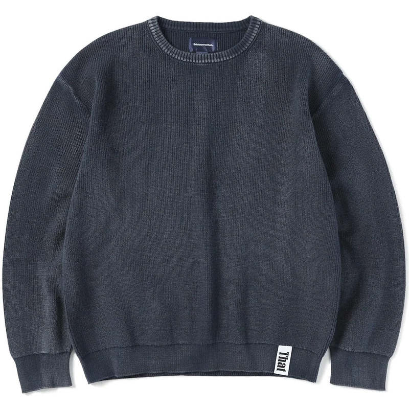 【THISISNEVERTHAT】THIS/THAT Knit Sweater Navy MUSINSA | thisisneverthat® Washed Block Knit Sweater Navy