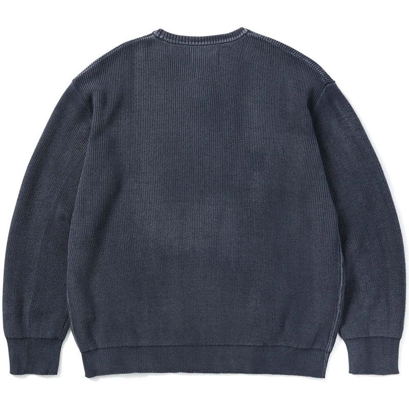 ThisIsNeverThat Acid Wash Knit Sweater - Navy | Garmentory