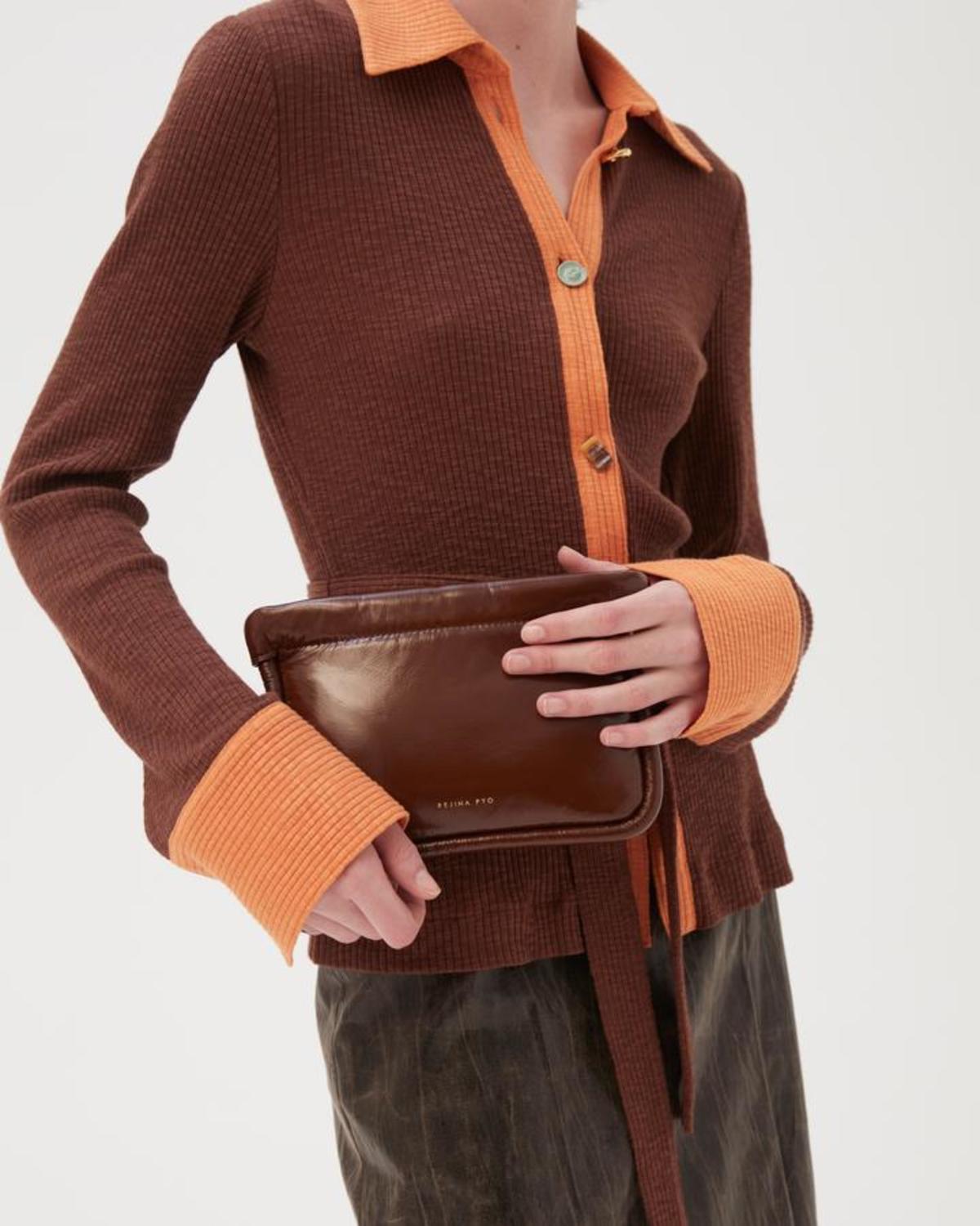 Rejina Pyo Lea Pouch WALLET - Leather Liquid Rust | Garmentory