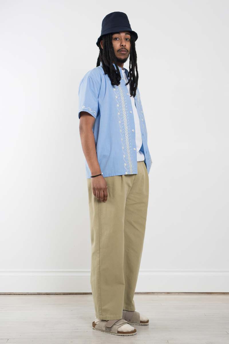 Universal Works Holiday Shirt - Sky Typewriter Chambray