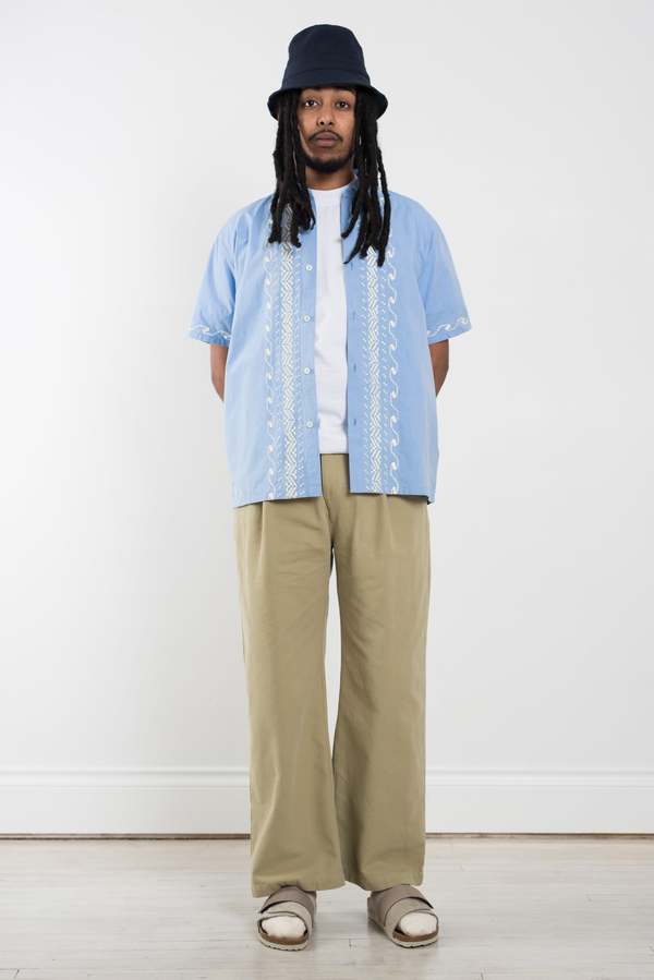 Universal Works Holiday Shirt - Sky Typewriter Chambray