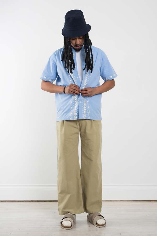 Universal Works Holiday Shirt - Sky Typewriter Chambray