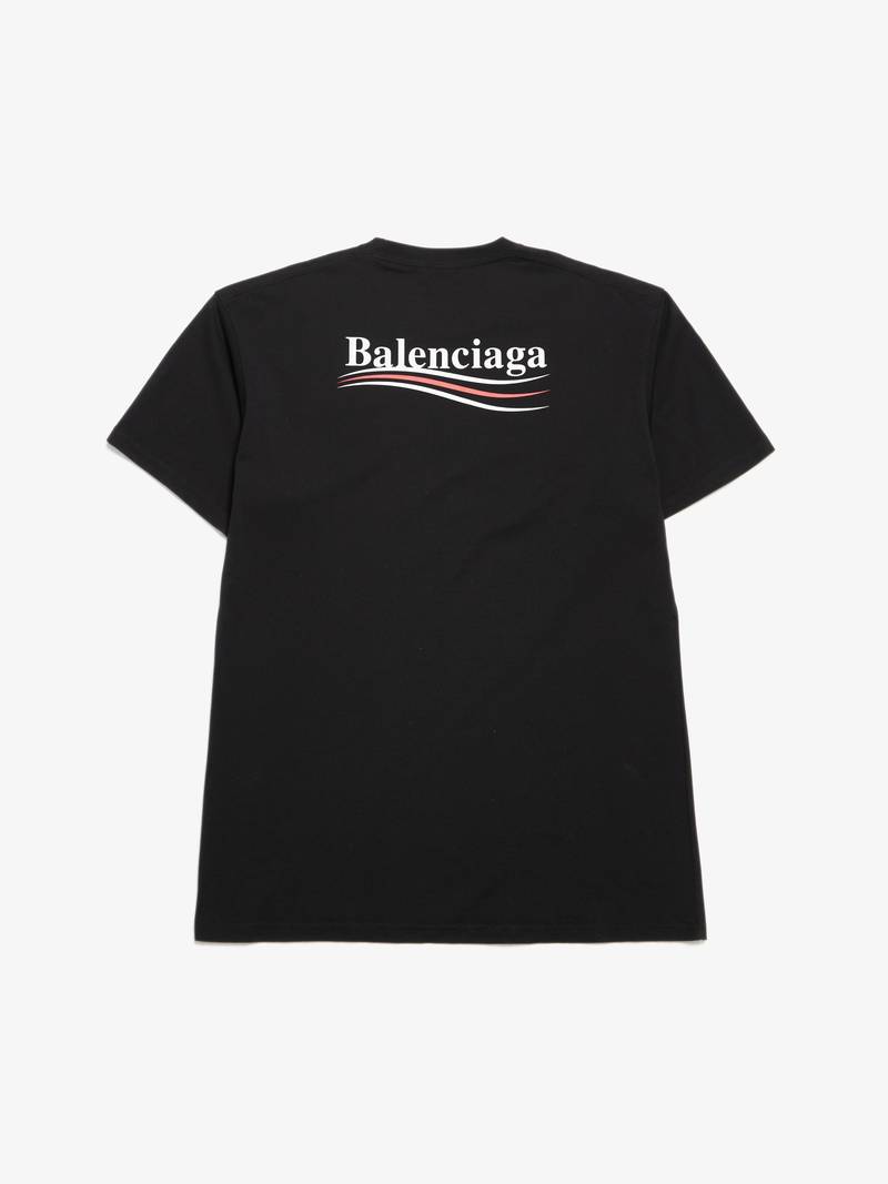 【25AW】BALENCIAGA BLACKLETTER コットン Tシャツ ロゴ 半袖 BALENCIAGA（Tシャツ/カットソー(半袖/袖なし) ・ ブラック/黒色