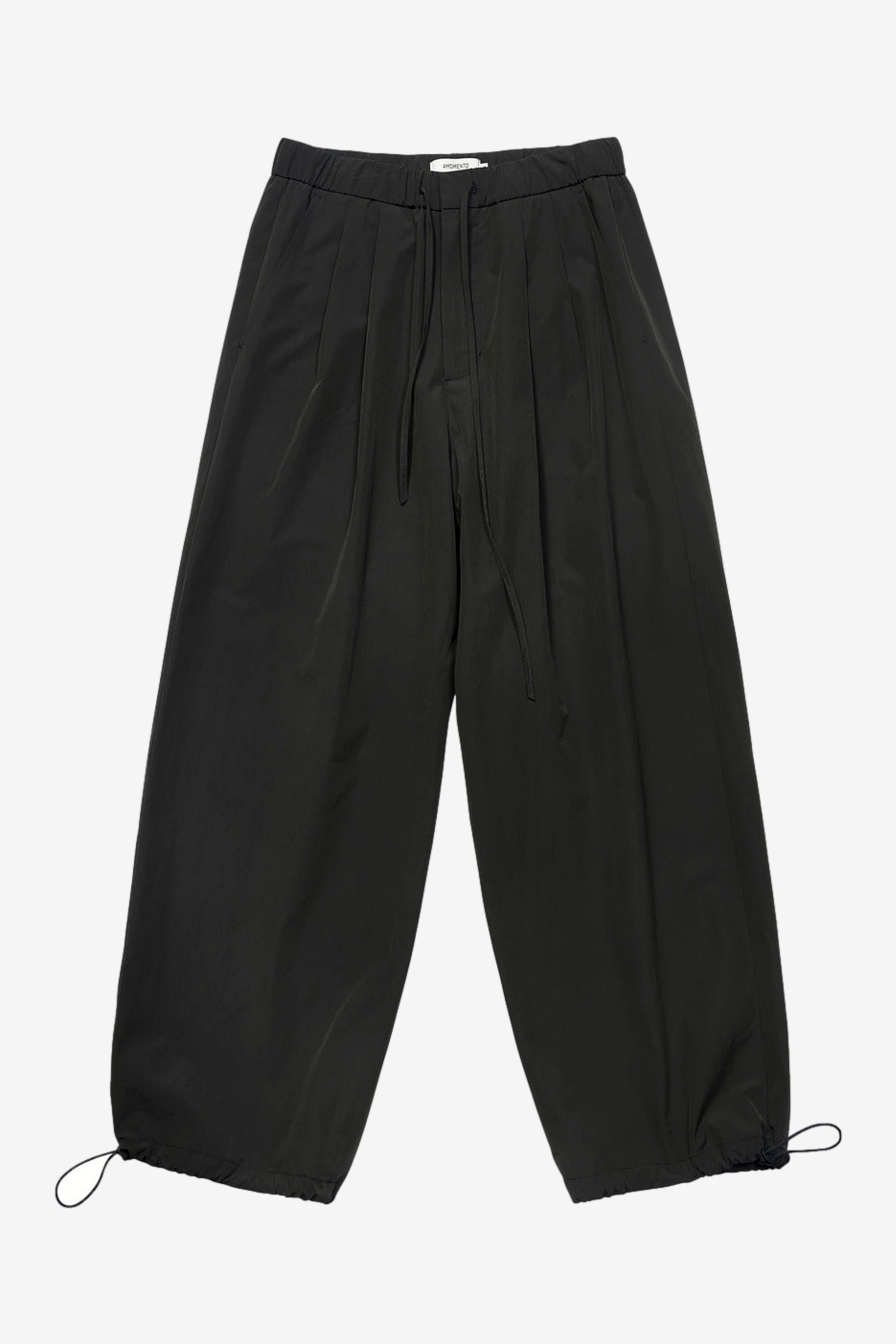 AMOMENTO Drawstring Pants - Charcoal | Garmentory 