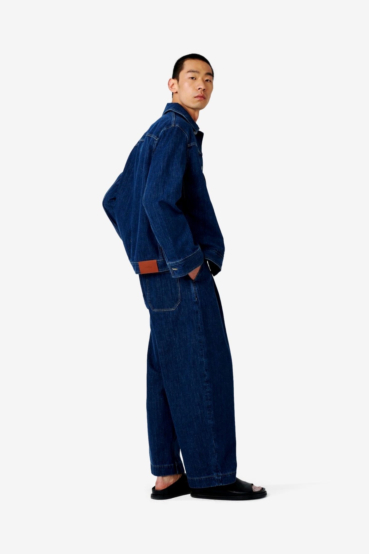 Puch Denim Pant in Indigo | Volume Denim Trousers– Studio