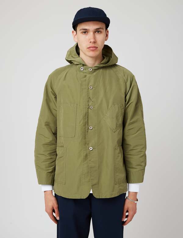 Battenwear x Post Overalls Hooded Sweetbear - Olive Green | Garmentory