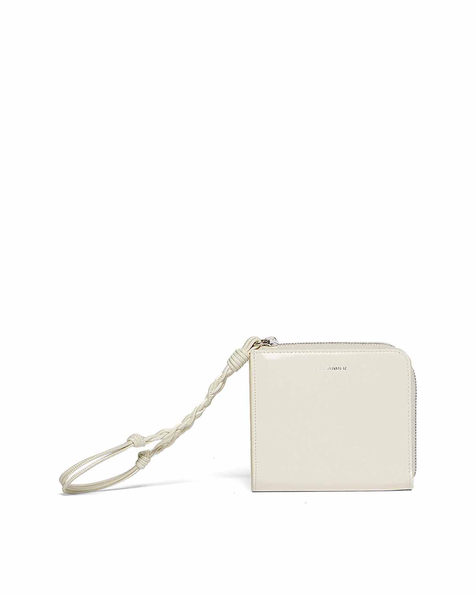 Jil Sander Zip Around Leather Wallet - Cream | Garmentory