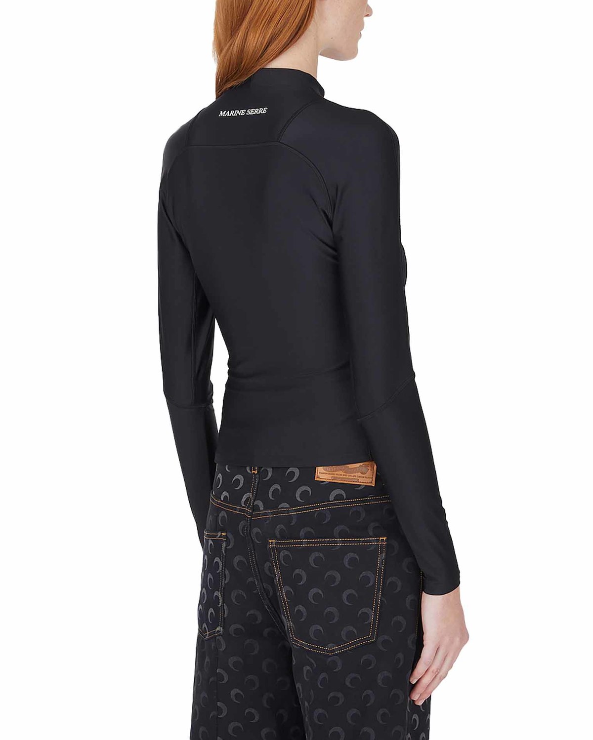 Marine Serre Second Skin Training Top - Black | Garmentory